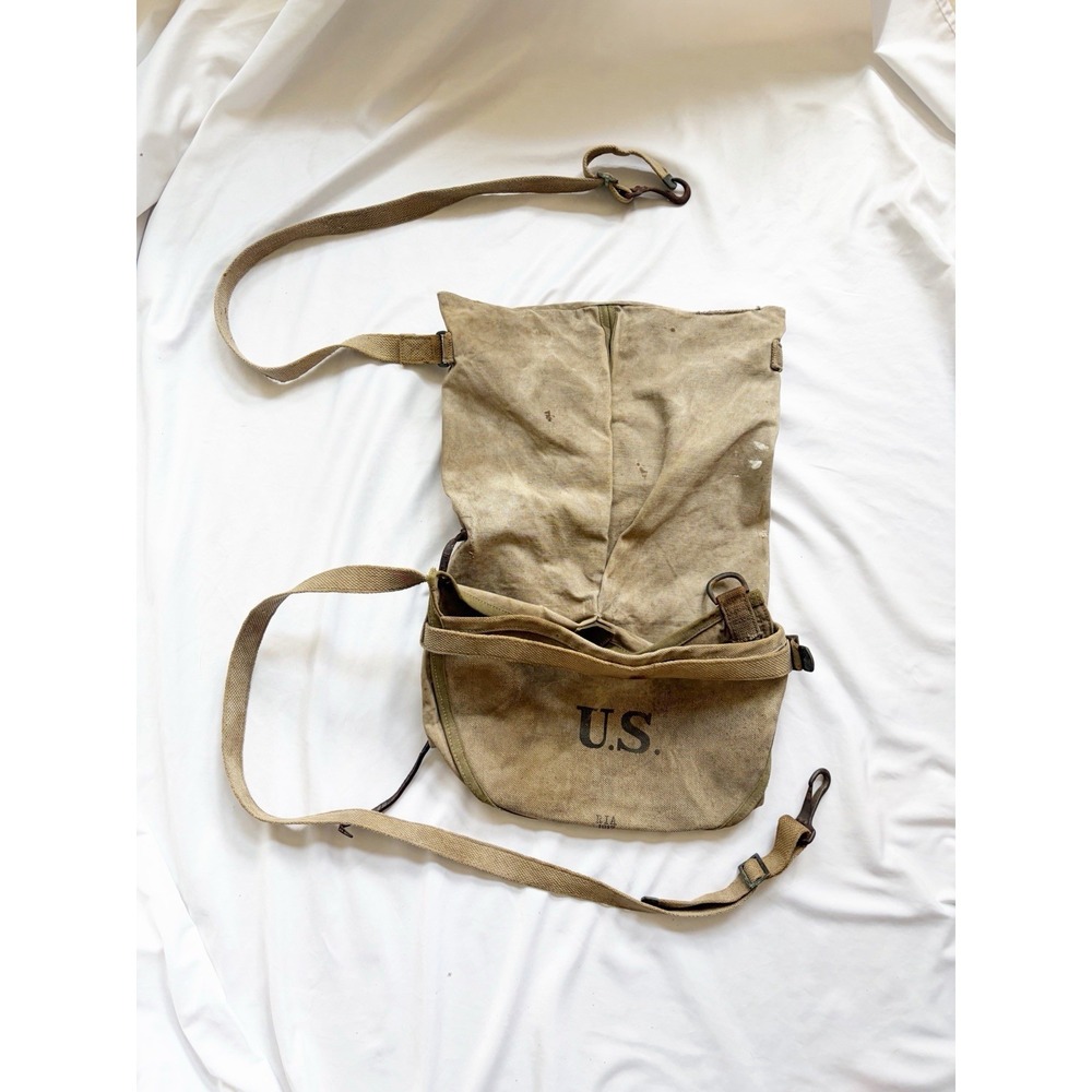 1917 Original WWI U.S. Army Cavalry Horse Feed Bag Canvas